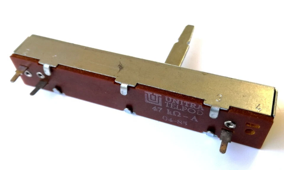 47K SLIDE POTENTIOMETER LINEAR 47K UNITRA TELEPOD -- NOS! (1 Stück) - Bild 1 von 3