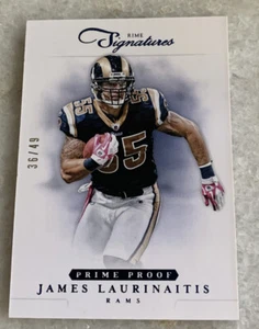 2012 Panini Prime Signatures #103 James Laurinaitis LA Rams Prime Proof Blue /49 - Picture 1 of 3