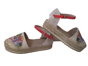 BODEN PARADISE BAY ESPADRILLE 1,5" FLACHE SANDALEN DAMEN US 6,5 EUR 37 HEISS - Bild 1 von 8