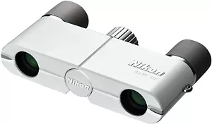 Nikon Binoculars Play 4X10D CF Doha Prism White 4X10DCF 4X10DWH From japan NEW - Picture 1 of 5