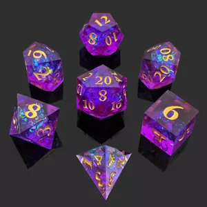 Juego de dados DND de polietileno púrpura 7 piezas resina poliédrica Dungeons & Dragons Pathfinder RPG - Imagen 1 de 6