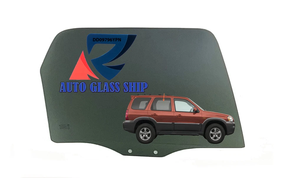 DD09796YPN 2001-2006 MAZDA TRIBUTE 4D puertas trasera derecha 2 agujeros solar Foto 1 de 1