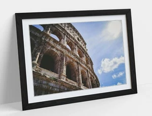 THE COLOSSEUM -ART FRAMED POSTER PICTURE PRINT ARTWORK- BEIGE - Picture 1 of 10