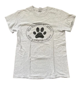 Pet Rescue Foster Adopt meliertes graues kurzärmliges Damen-T-Shirt Größe Small Rundhalsausschnitt - Bild 1 von 4