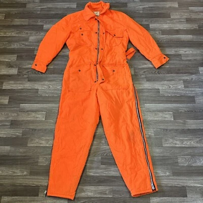 Vintage Monterey Club Hunter Orange Coverall Overalls Men’s Size Large Full Body - Image 1 of 4