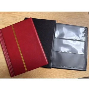 Red 20 Sheets Stamp Collection Album Stamps Storage Book Holder - Picture 1 of 3