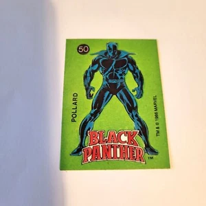 Black Panther 50 Vintage 1986 Comic Images Marvel Sticker Trading Card Unused - Picture 1 of 2