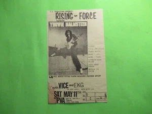 VINTAGE RISING FORCE YNGWIE MALMSTEEN CONCERT TOUR FLYER HEAVY METAL - Picture 1 of 2