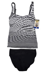2PC Essentials Gottex sz:10 Women's Tummy-Control Built in Soft Cup Swimsuit Set - Picture 1 of 11