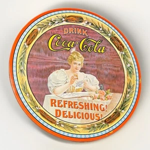 Vintage Drink Coca Cola Round Tin Tray 1977 Coke 75th Anniversary #04166 America - Picture 1 of 5
