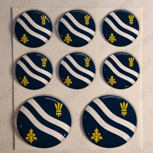 Adesivo Oxfordshire Resinato 3D Adesivi Bandiera Resinati Inghilterra UK - Picture 1 of 1