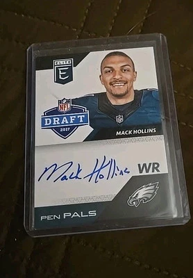 2017 Elite Pen Pals Mack Hollins rookie on card autograph auto EAGLES  - Image 1 of 2