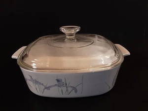 Corningware bedeckt Auflaufform 2 Quart Shadow Iris Muster - Bild 1 von 10