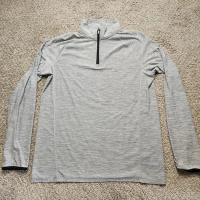 Old Navy Active Para Hombre M Athletic Cuarto Cremallera Gris Claro Mezcla Poli/Spandex Foto 1 de 4