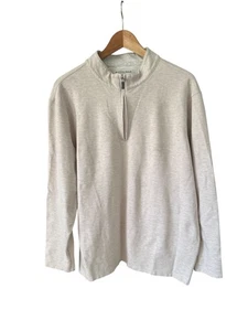 Mizzen+Main Sweater Mens XL Ivory 1/4 Zip Pullover Performance Outdoor Quarter - Picture 1 of 13