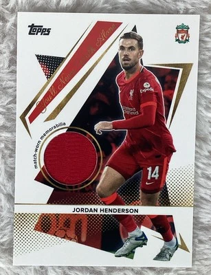 2021-22 Liverpool Team Set Player Worn Memorabilia Jordan Henderson #YLW-JH - Image 1 of 2