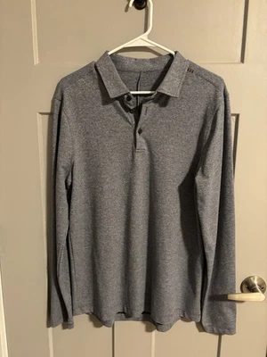 Camisa Polo Lululemon Evolution Manga Larga Piqué Mediana Nueva Sin Etiquetas Brezo Azul Marino Foto 1 de 4