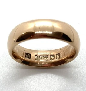 ANTIKER EHERING 9 KT ROTGOLD 375 HM BREIT SCHWER PROFESSIONELL GEREINIGT - K - Bild 1 von 11