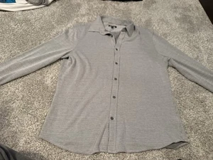 Express Herren Medium Casual Button Up Oberhemd grau sehr schön - Bild 1 von 5