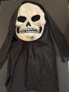 Máscara facial y cubierta de Halloween Srining Skull Skeleton Shroud. Miedo. Espíritu. - Imagen 1 de 4