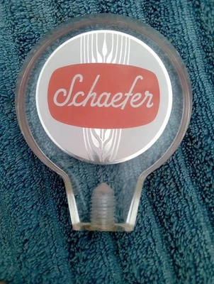 Vintage Schaefer Beer Vintage Clear Lucite Plastic Bar Tavern Tap Handle - Image 1 of 4