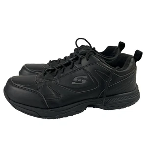 Skechers Work Shoes Mens Size 10.5 Black Relaxed Fit Slip Resistant Memory Foam - Picture 1 of 14