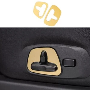 For Mitsubishi Pajero Montero 06-19 Steel Gold Seat Adjustment Button Panel Trim - Picture 1 of 9