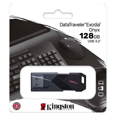 Kingston 128GB DataTraveler Exodia Onyx USB 3.2 Flash Drive – DTXON/128GB - Image 1 of 4