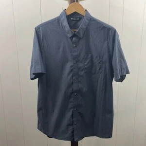 Travis Mathew Gray Short Sleeve Button Up Shirt Size Large - Picture 1 of 5