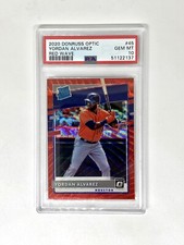 2020 Donruss Optic Red Wave Yordan Alvarez PSA 10 #45 Rated Rookie Card