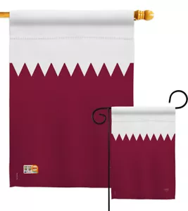 Qatar Garden Flag Regional Nationality Small Decorative Gift Yard House Banner - Picture 1 of 13