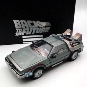 Hot Wheels 1:18 Back to the future Ⅱ Time machine Fly Diecast Car model gift - Picture 1 of 10