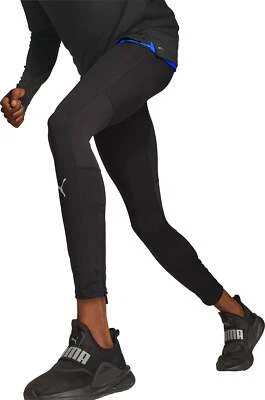 Meia-calça de corrida masculina Puma Run Favourite preta leve treinamento esportivo corrida - Imagem 1 de 4