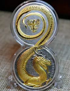 Juego de 2 monedas 2020 Fafnir Geminus 5 marcos 1 oz 9999 plata BU Germania Beasts - Imagen 1 de 8