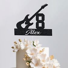 Personalised Guitar Cake Topper Musical Instrument Toppers Party Decoration