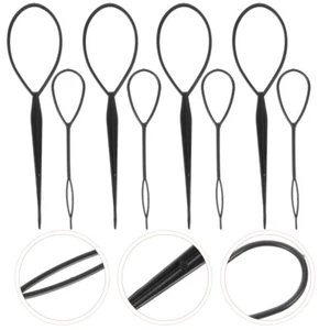 8 Pcs Hair Styling Tools Girl Accessories Ponytail Pull Through - Picture 1 of 11