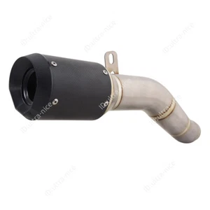 For Kawasaki Ninja ZX6R ZX636 2023-2025 Exhaust Tips Carbon Fiber Muffler Pipe - Picture 1 of 8