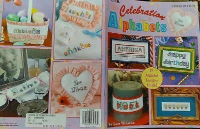 Celebrations ALPHABETS Ribband Cross Stitch PATTERN Leaflet/Booklet - Image 1 of 3