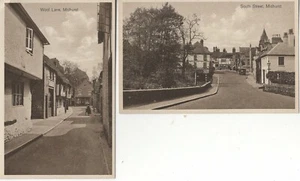 2 X POSTALES DE MIDHURST SUSSEX WOOD LANE Y WEST STREET C1930 - Imagen 1 de 2