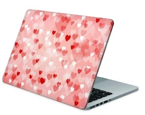 Laptop Aufkleber Skin Notebook Netbook Sticker Vinyl Schutz Folie Rote Herzen - Bild 1 von 1