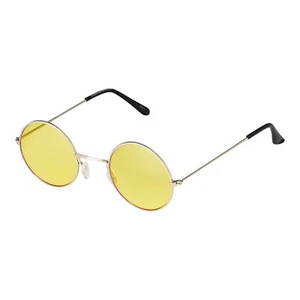 Klein Gelb Gläser John Lennon Style Runde Sonnenbrille Erwachsene Herren Damen - Bild 1 von 11