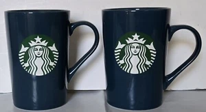 Starbucks 2020 Marine Blue 11 oz Coffee Mug - Set 2 Mugs - EUC - Picture 1 of 6