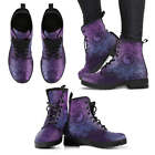 Purple Yin Yang Mandala Handcrafted Women's Vegan-Friendly Leather Mens Boots