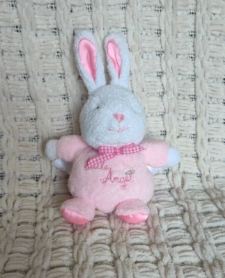 Brinquedo de pelúcia Child Of Mine coelho rosa chocalho anjo bicho de pelúcia 7 polegadas - Imagem 1 de 4