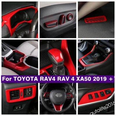 Air AC / Gear Cover Trim For TOYOTA RAV4 RAV 4 XA50 2019 - 2024 Red Accessories - Image 1 of 4