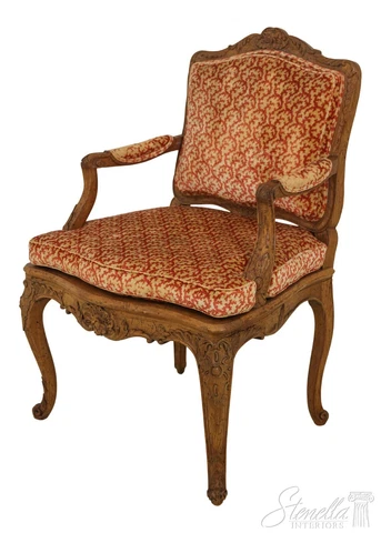 58450EC: Vintage 1930s French Louis XV Carved Armchair Cover