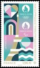 france 2024 PARIS 2024 Olympic and Paralympic Games flame eiffel wave  1v mnh