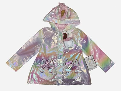 Lucky Penny водостойкий куртка капюшон девочек размер 2T единорог новый голографический - Изображение 1 из 4