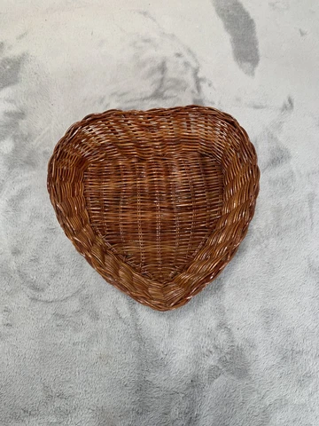 Wicker Heart Shaped Basket - Great Condition Cover