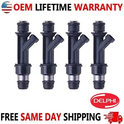 Juego de 4 inyectores de combustible Delphi OEM aptos 01-02 Saturn SL1 SL2 SC1 1,9 L I4 25178967 Foto 1 de 4